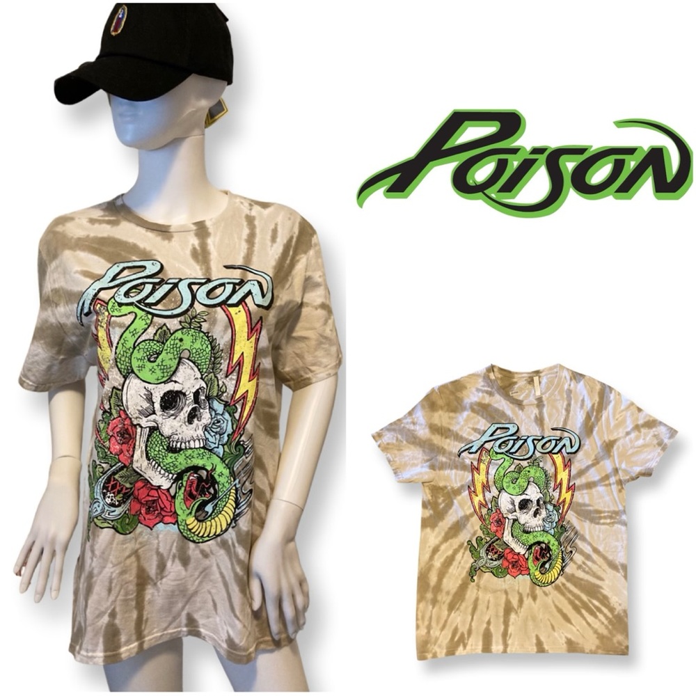 ๐๐ค๐ฝ๐ค POISON COTTON ROCK TEE ๐ค๐ค๐ฝ๐ - Picture 1 of 9